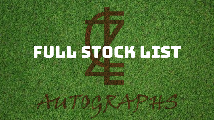 ZCL Autographs - Full Stock List