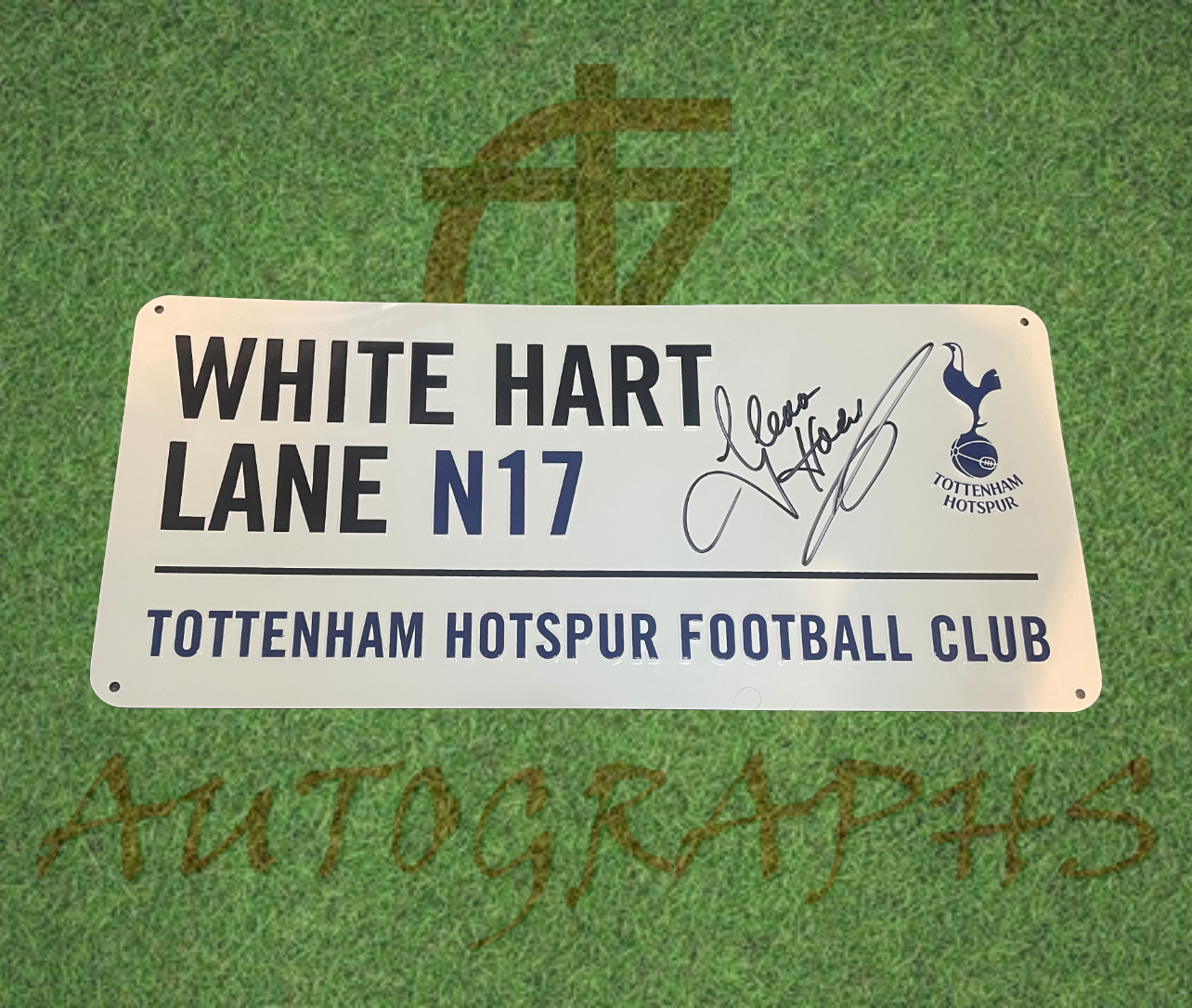 Glenn Hoddle Signed Tottenham Hotspur Football Club White Hart Lane Street Sign