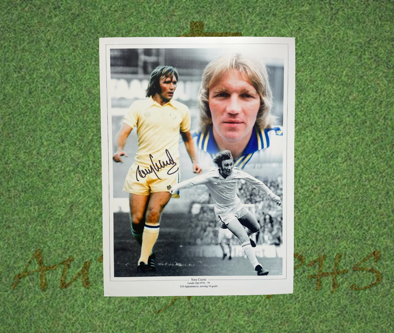 Tony Currie Signed 16x12 Leeds United Football Club Photo