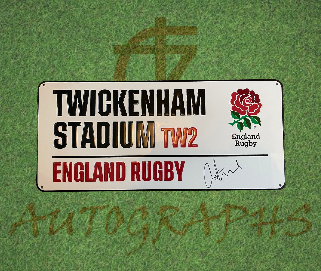 George Ford Signed England Rugby Twickenham Street Sign