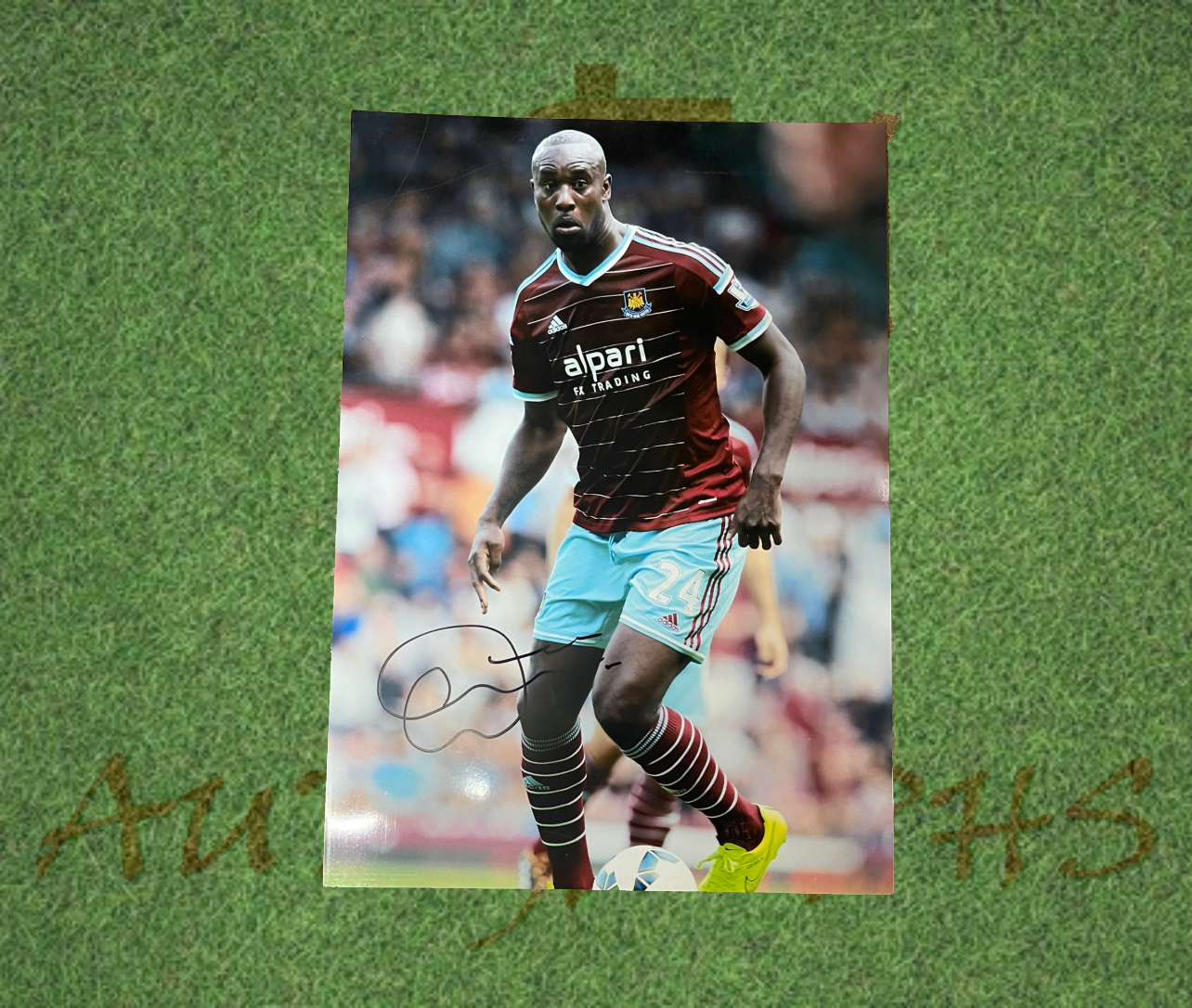 Carlton Cole Signed West Ham United Football Club Photo