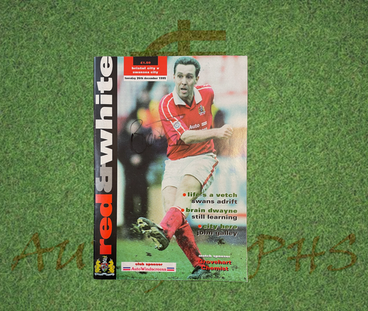 Brian Tinnion Signed Bristol City Football Club Programme