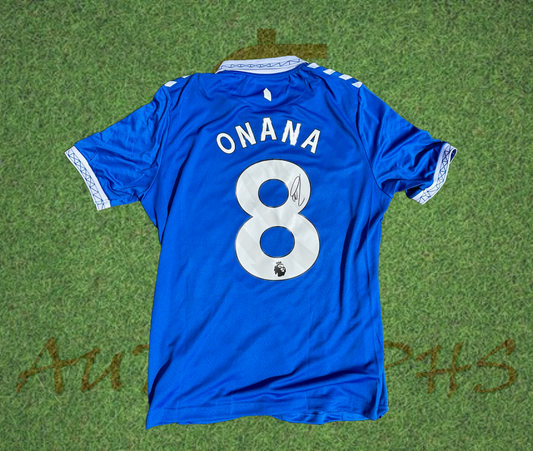 Amadou Onana Signed Everton 2023/24 Home Shirt