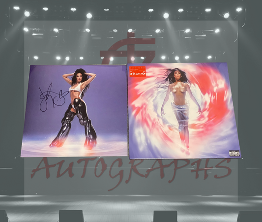 Katy Perry Signed 143 Vinyl and 12x12 Art card