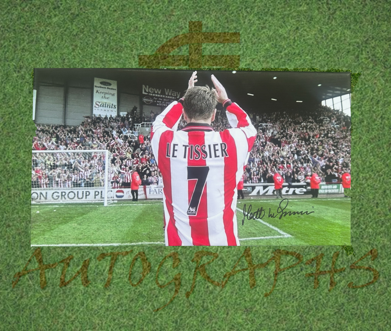 Matt Le Tissier Signed Southampton Football Club Canvas 18x10