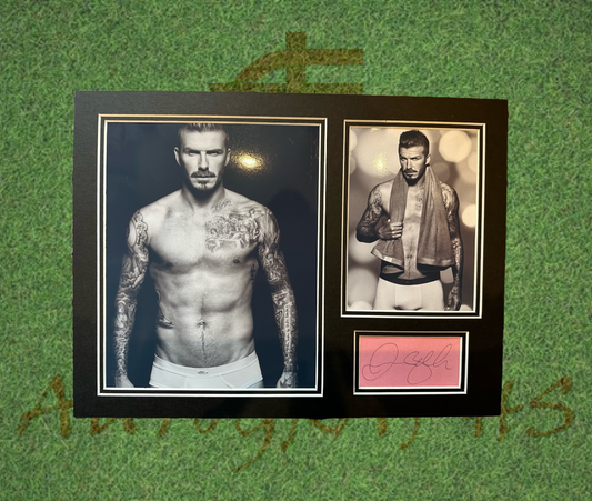 David Beckham Signed Display Mount