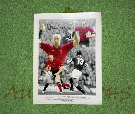 Gareth Thomas Signed Wales Rugby 16x12 Photo