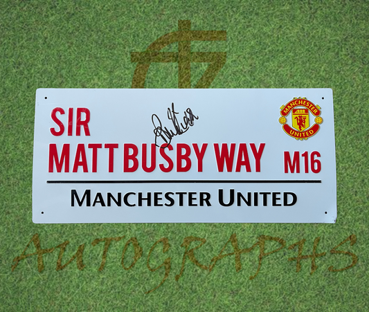 Brian Kidd Signed Manchester United Street Sign