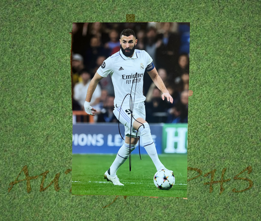 Karim Benzema Signed Real Madrid A4 Photograph