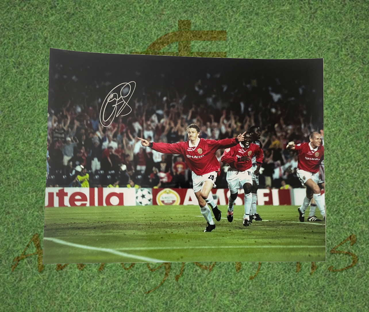 Ole Gunnar Solskjaer Signed 16x12 Manchester United Football Club Photo