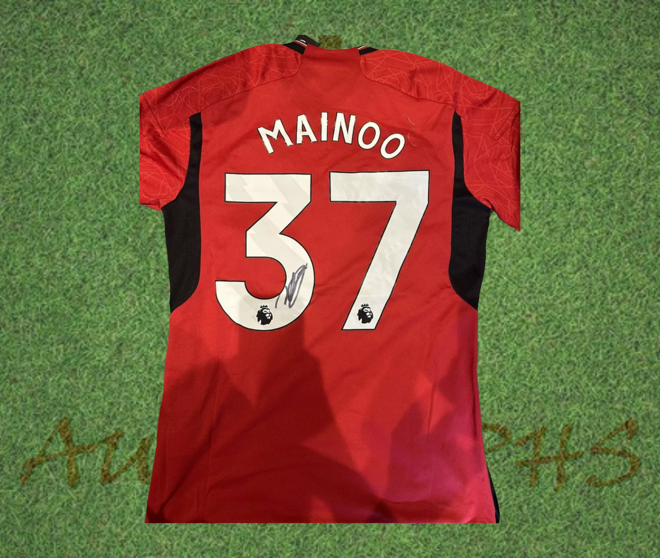 Kobbie Mainoo Signed Manchester United Football Club 2023/24 Home Shirt