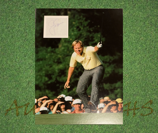 Jack Nicklaus Signed Golf Presentation Display Mount