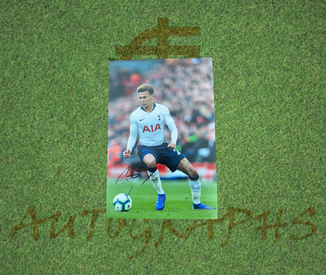 Dele Alli Signed Tottenham Hotspur Football Club Photo