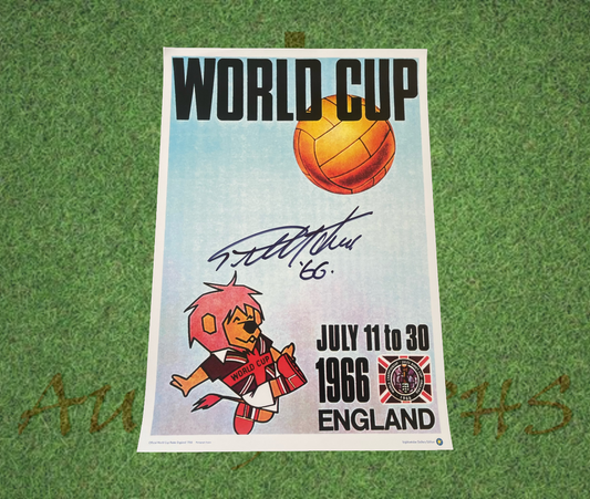 Geoff Hurst Signed 420x594mm England Football 1966 World Cup Poster