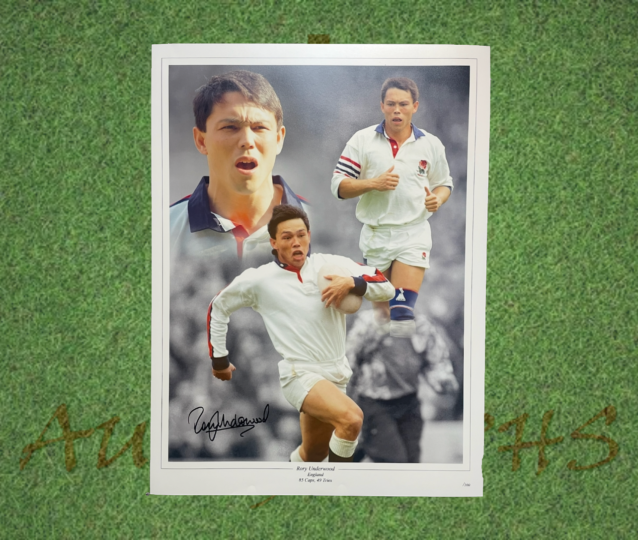 Rory Underwood Signed England Rugby 16x12 Photo