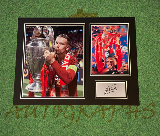 Jordan Henderson Signed Liverpool Champions League Mount