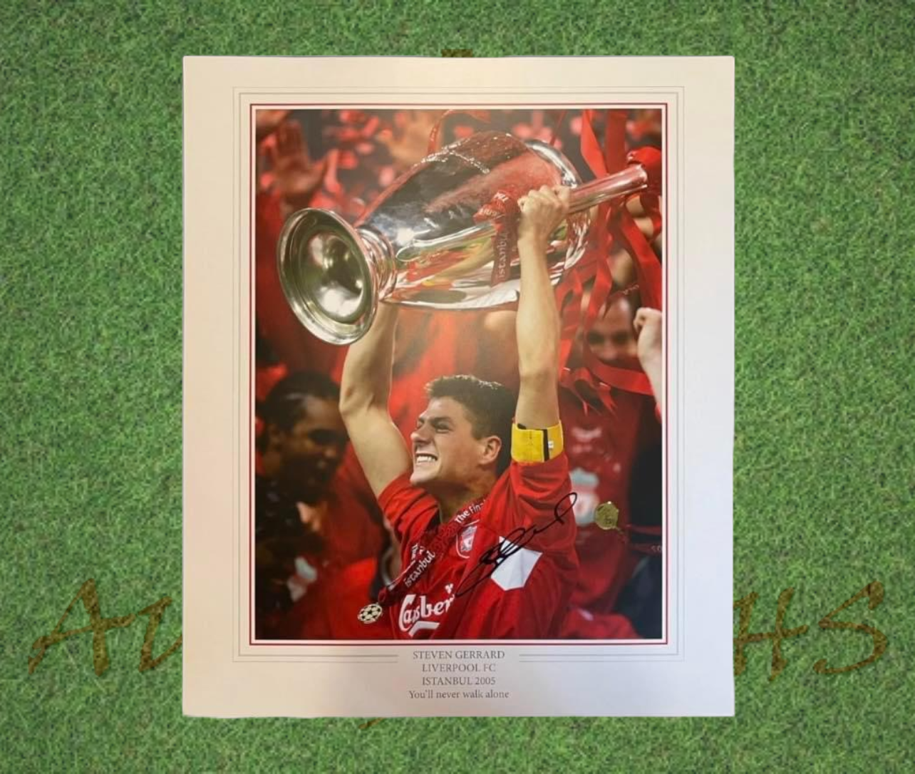 Steven Gerrard Signed 24x20 Liverpool Football Club Poster