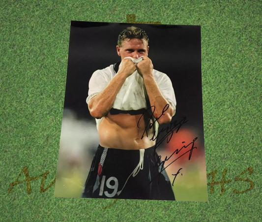 Paul Gascoigne Signed 16x12 England Football Italia 90 Tears Photo