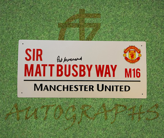 Paddy Crerand Signed Manchester United Street Sign