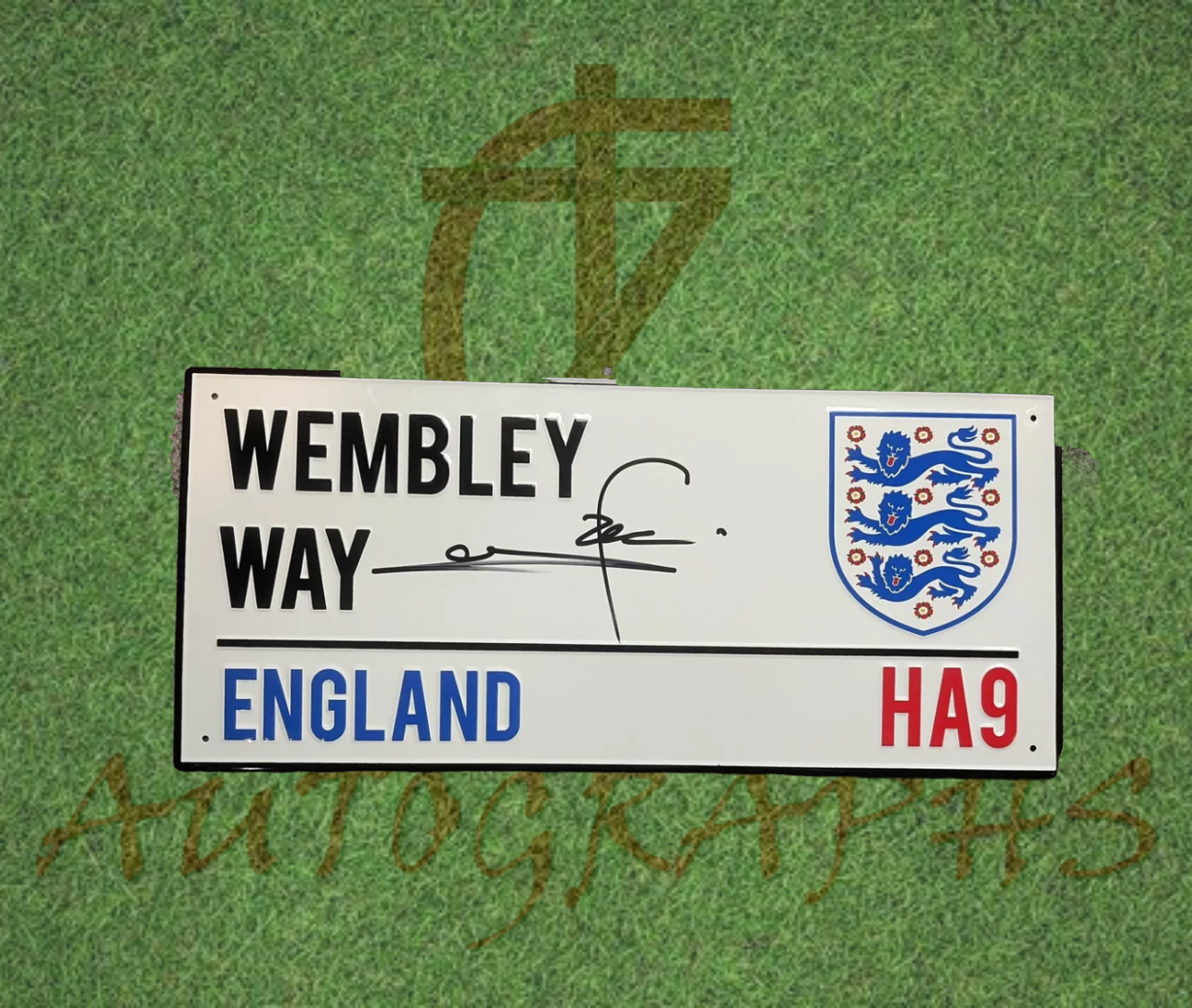 Stuart Pearce Signed England Football Wembley Way Street Sign