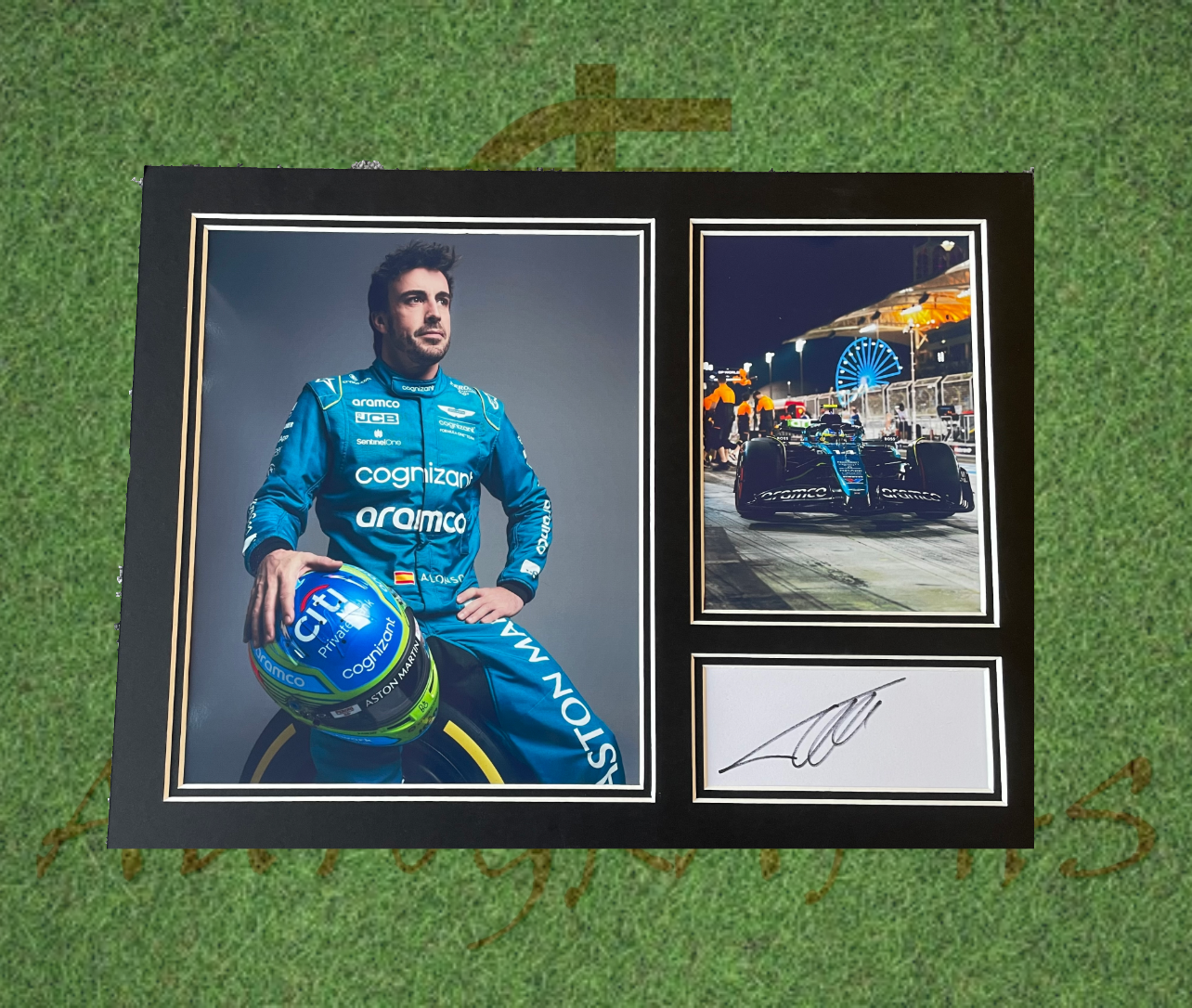 Fernando Alonso Signed Formula One F1 Autograph Display Mount