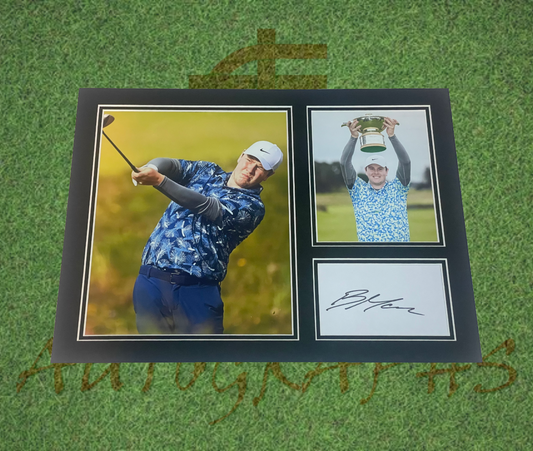 Robert Bob Macintyre Signed Golf Presentation Display Mount