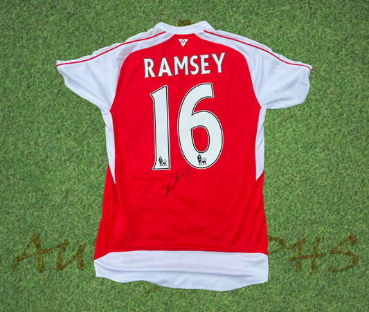 Aaron Ramsey Signed Arsenal Football Club 2015/16 Home Shirt