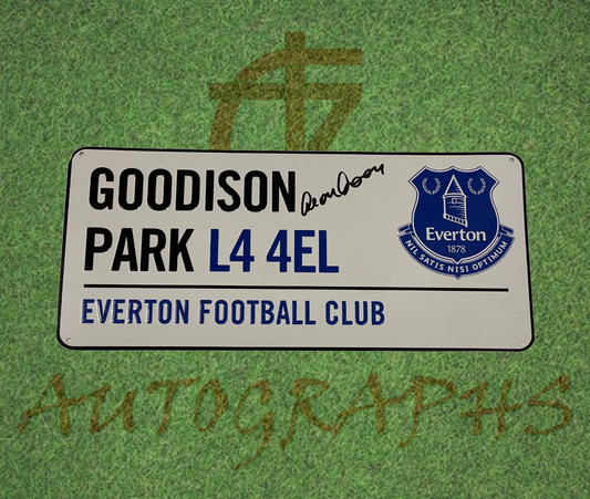 Leon Osman Signed Everton Football Club Goodison Park Street Sign