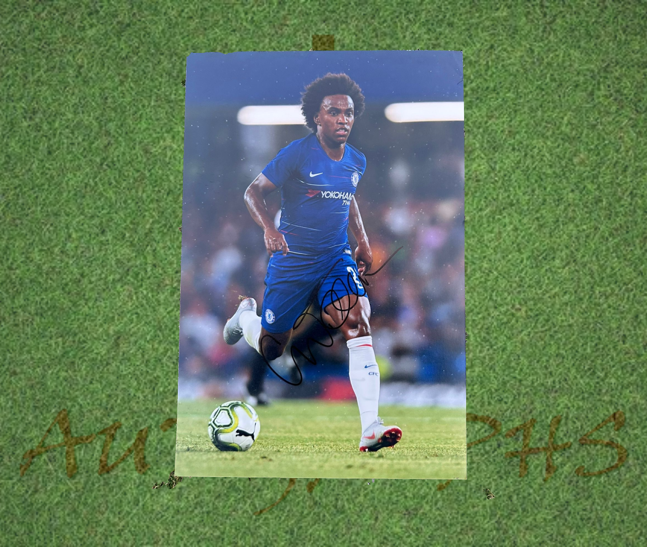 Willian Signed Chelsea Football Club Photo