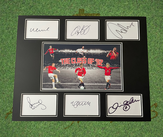 Class of 92 Signed Mount Presentation Display