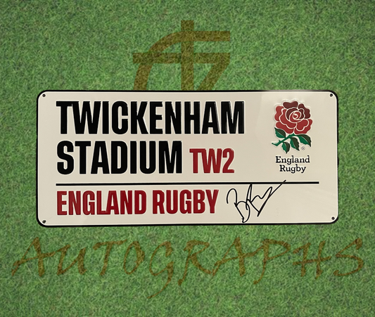 Ben Earl Signed England Rugby Twickenham Street Sign