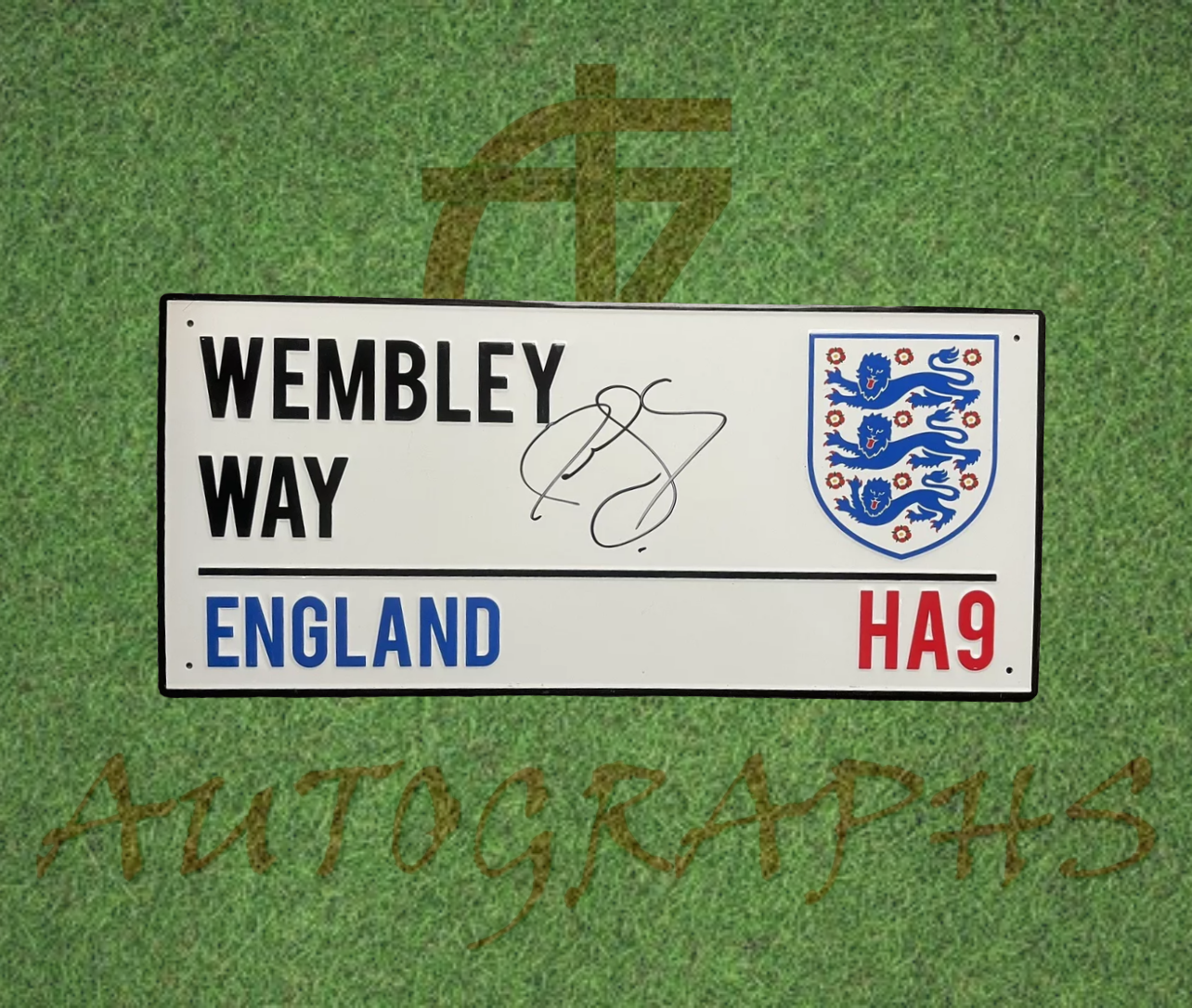 Paul Ince Signed England Football Wembley Way Street Sign