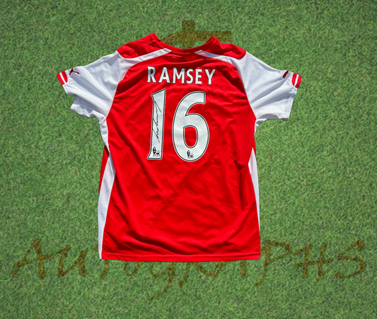 Aaron Ramsey Signed Arsenal Football Club 2014/15 Home Shirt