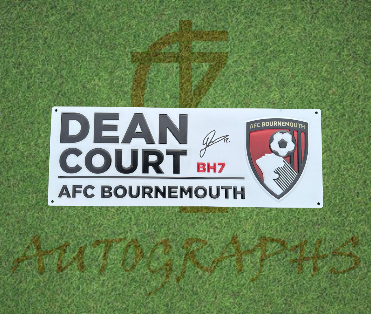 Justin Kluivert Signed AFC Bournemouth Street Sign