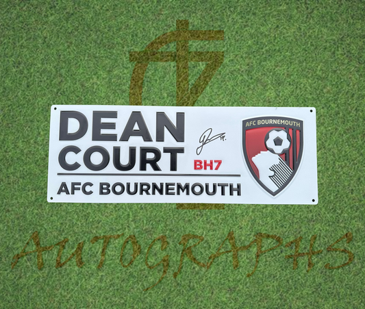 Justin Kluivert Signed AFC Bournemouth Street Sign