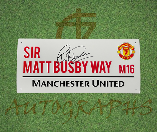 Ron Atkinson Signed Manchester United Street Sign