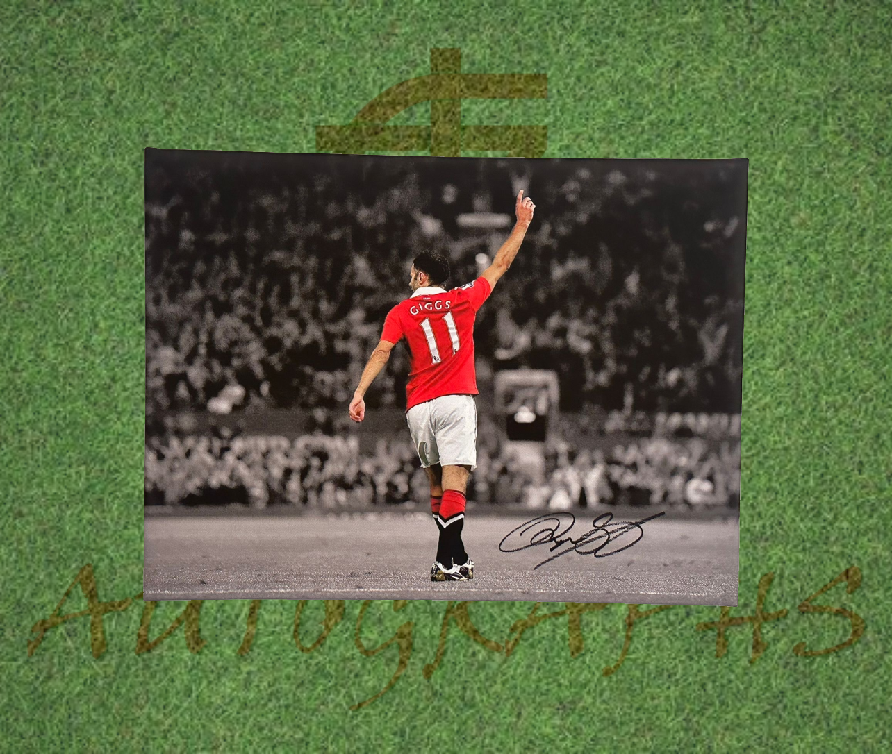 Ryan Giggs Signed Manchester United Iconic Canvas 16x12