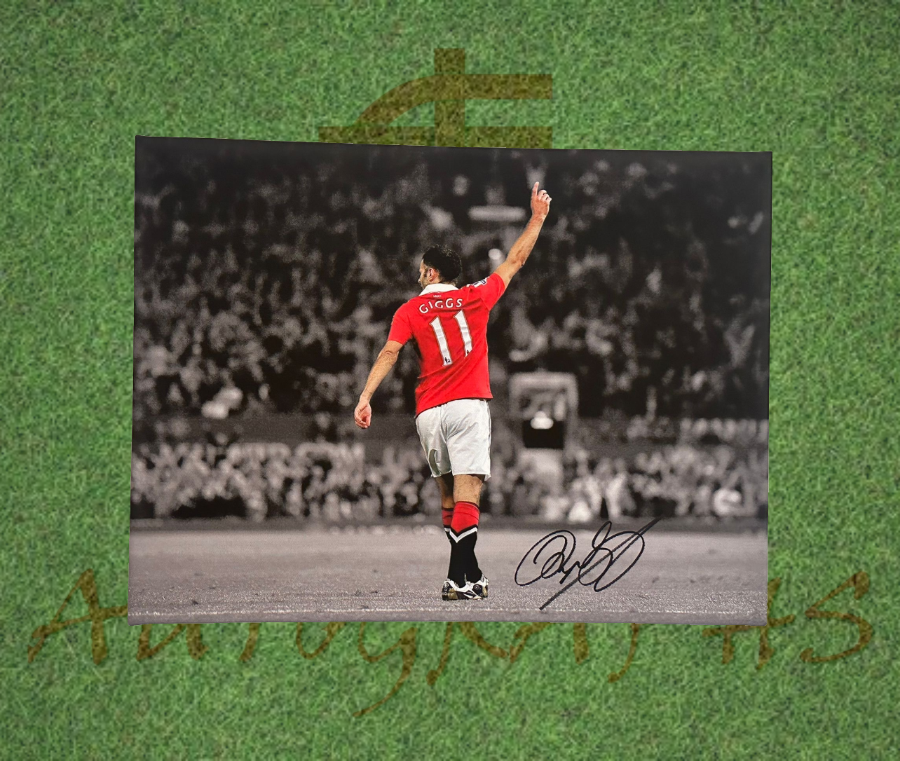 Ryan Giggs Signed Manchester United Iconic Canvas 16x12