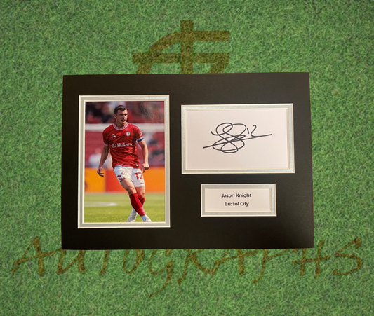 Jason Knight Bristol City Signed Presentation Mount Display