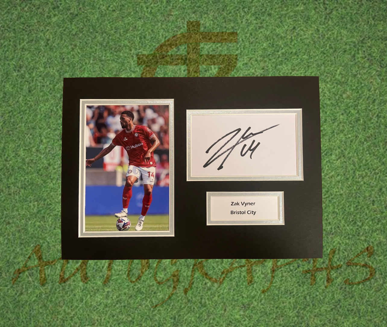 Zak Vyner Bristol City Signed Presentation Mount Display