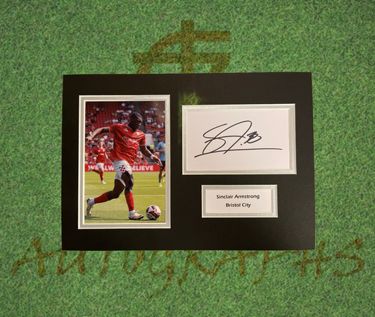 Sinclair Armstrong Bristol City Signed Presentation Mount Display