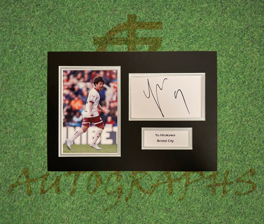 Yu Hirakawa Bristol City Signed Presentation Mount Display