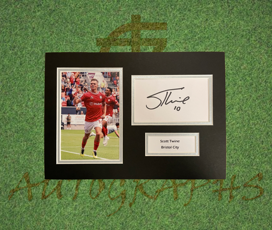 Scott Twine Bristol City Signed Presentation Mount Display