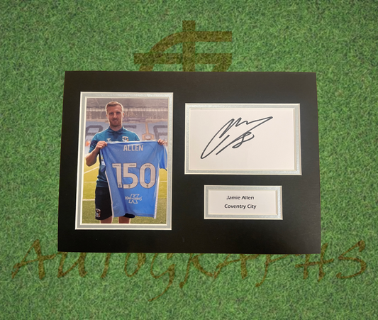 Jamie Allen Coventry City Signed Presentation Mount Display