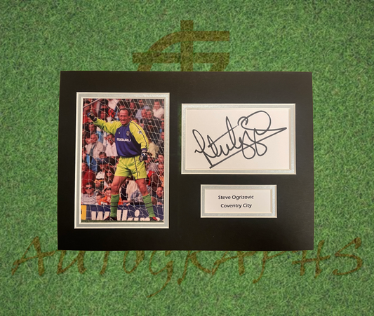 Steve Ogrizovic Coventry City Signed Presentation Mount Display