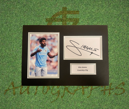 Ellis Simms Coventry City Signed Presentation Mount Display