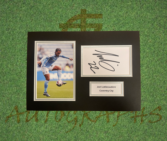 Joel Latibeaudiere Coventry City Signed Presentation Mount Display