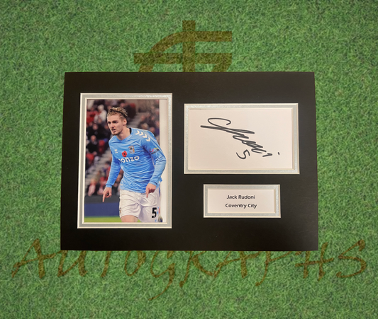 Jack Rudoni Coventry City Signed Presentation Mount Display