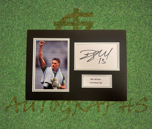 Ben Wilson Coventry City Signed Presentation Mount Display