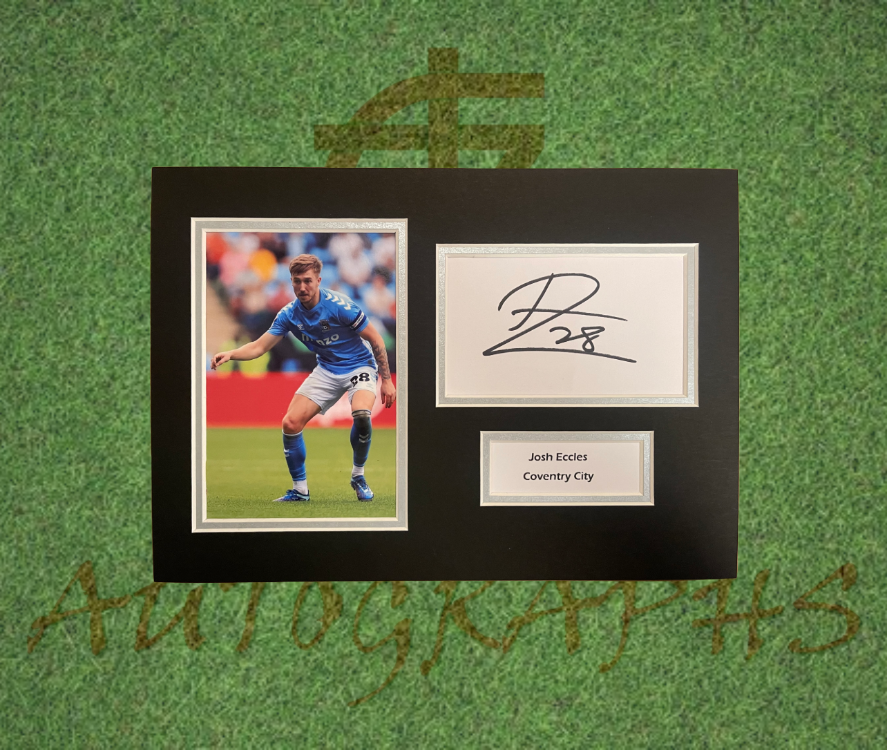 Josh Eccles Coventry City Signed Presentation Mount Display